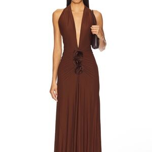 Deme by Gabriella Elida Dress in Chocolate Brown size Small